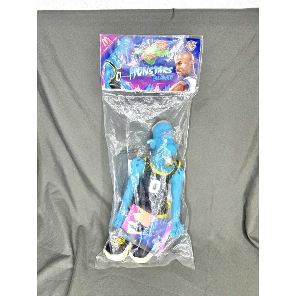 New 1996 McDonald's Happy Meal Toy Space Jam Monstars Blanko 11" Plush Toy NOS